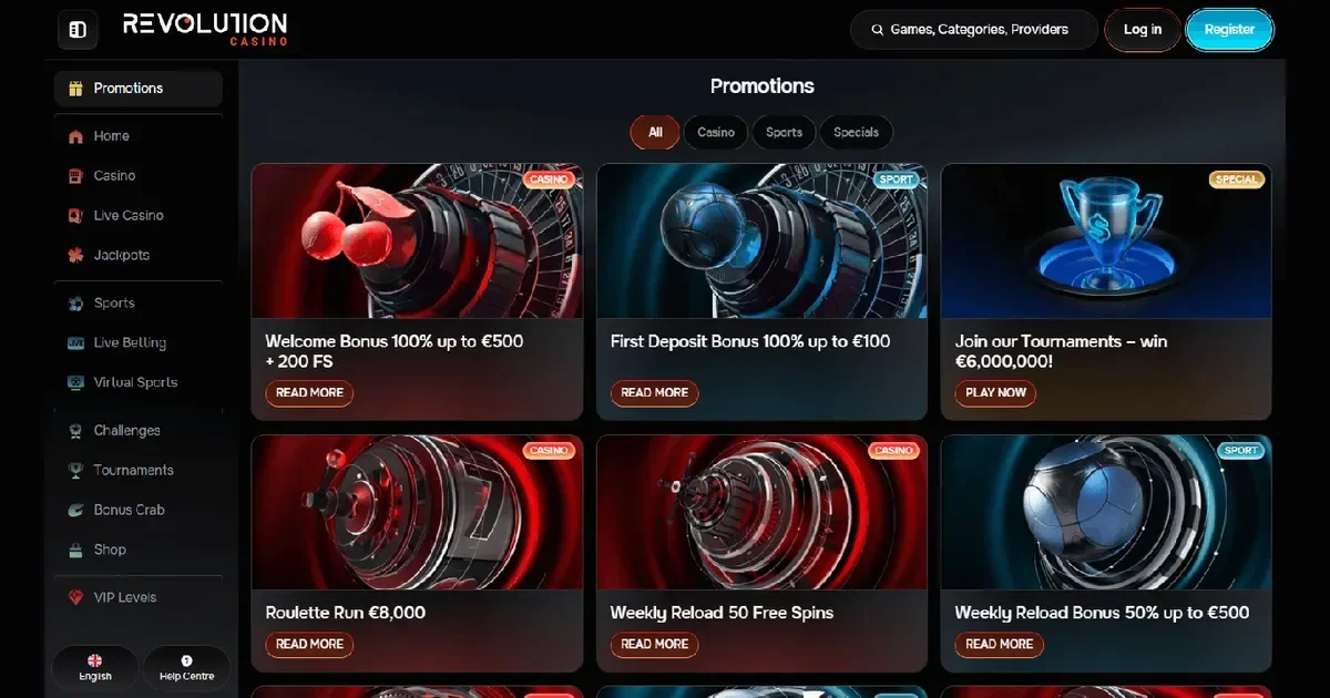 revolution casino